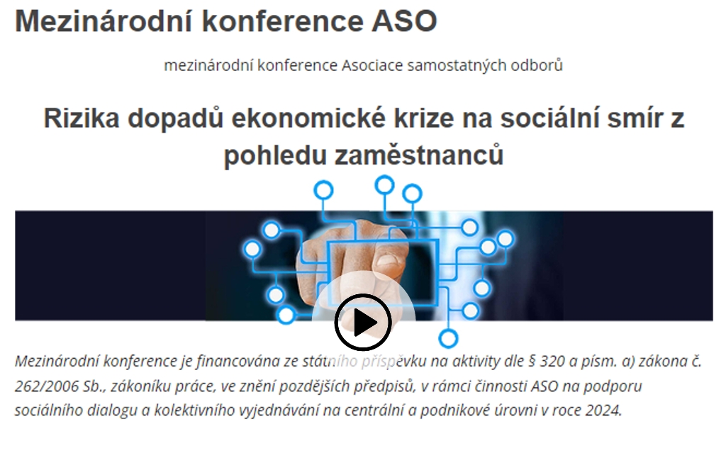 Rizika dopadů ekonomické krize na sociální smír z pohledu zaměstnanců